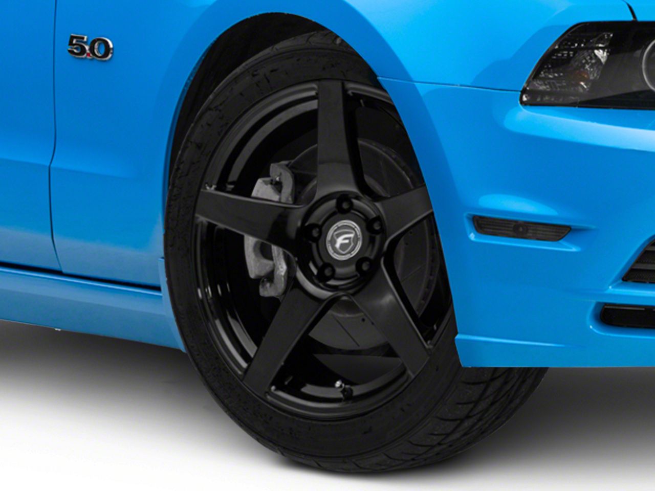 Forgestar Mustang CF5 Monoblock Piano Black Wheel; 19x9; 35mm Offset ...