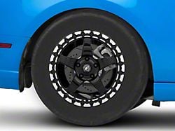 Forgestar D5 Beadlock Drag Black Machined Wheel; Rear Only; 17x10; 50mm Offset (10-14 Mustang)