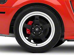 Forgestar D5 Drag Black Machined Wheel; Rear Only; 18x10; 22mm Offset (99-04 Mustang)