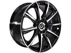 G-Line Alloys G1026 Gloss Black Machined Wheel; 18x8; 35mm Offset (10-14 Mustang GT w/o Performance Pack, V6)