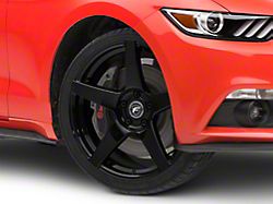 Forgestar CF5 Monoblock Piano Black Wheel; 19x9 (15-23 Mustang GT, EcoBoost, V6)