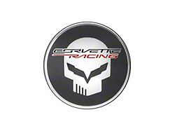 GM Center Cap with Corvette Racing Logo; Argent (14-19 Corvette C7)