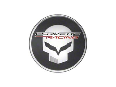 GM Center Cap with Corvette Racing Logo; Argent (14-19 Corvette C7)