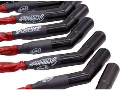 Granatelli Motor Sports High Performance Spark Plug Wires with Ceramic Boots; 10-Inch; High Temp Red (98-24 V8 Camaro)