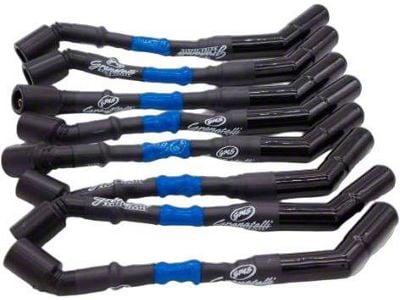 Granatelli Motor Sports High Performance Spark Plug Wires with Ceramic Boots; 8-Inch; High Temp Blue (98-24 V8 Camaro)