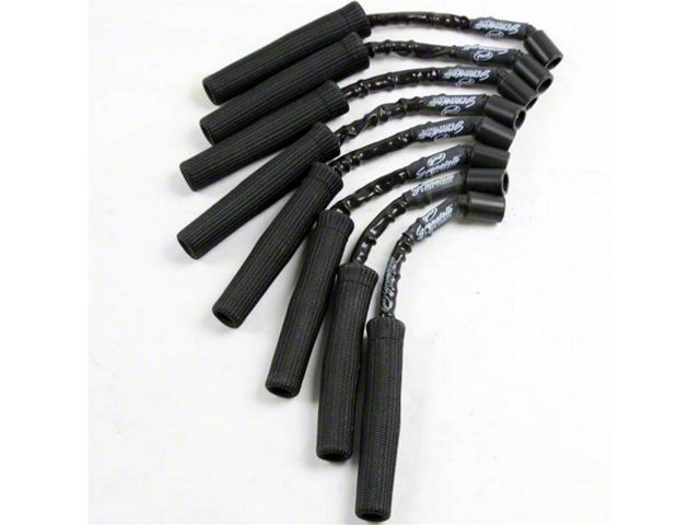 Granatelli Motor Sports High Performance Ignition Wires; High Temp Black and Black (14-19 Corvette C7, Excluding Z06 & ZR1)