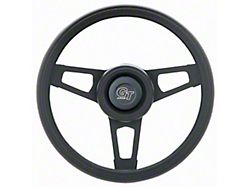 Challenger Steering Wheel; 13-3/4-Inch; Black (Universal; Some Adaptation May Be Required)