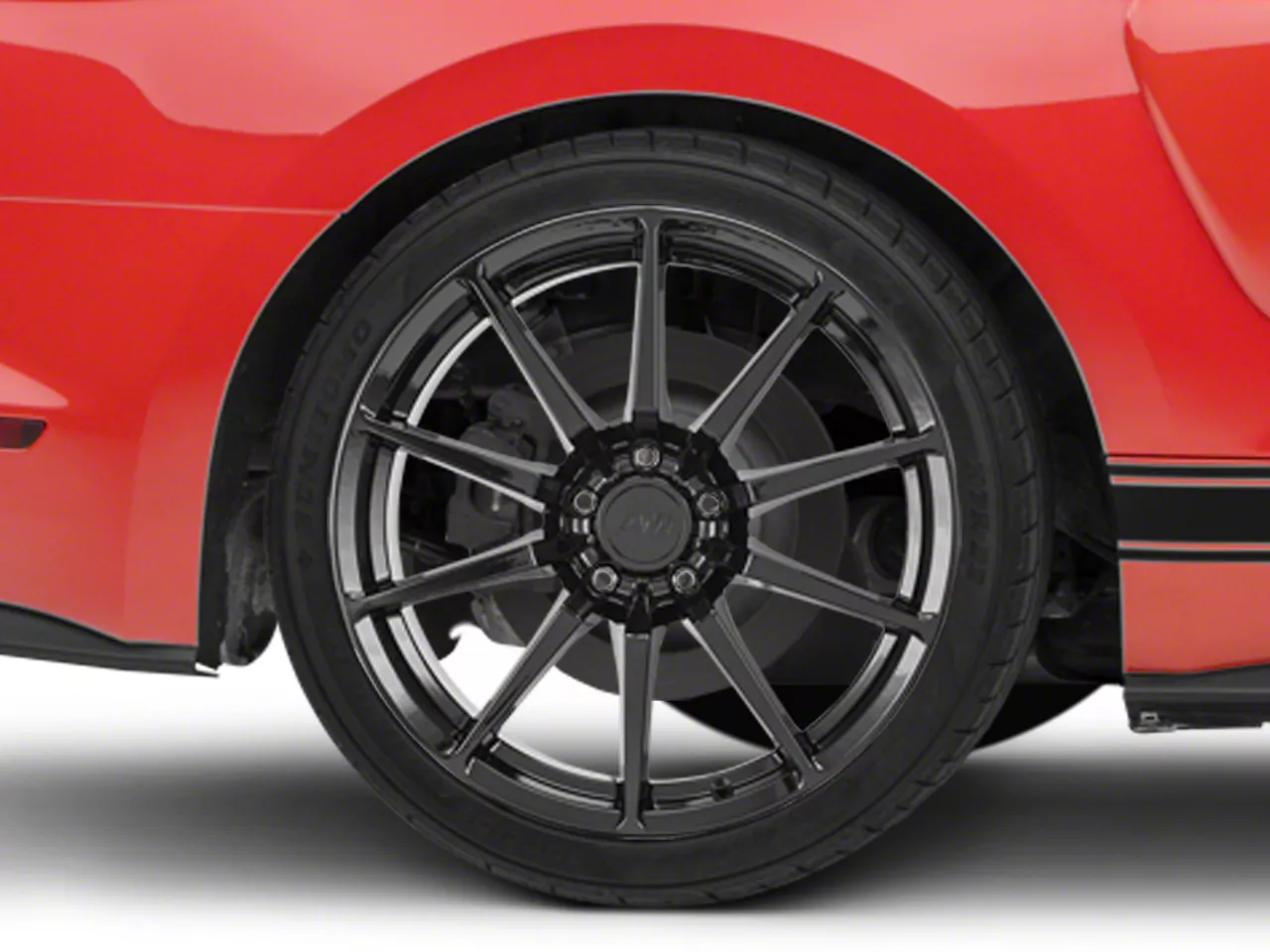 Mustang GT350 Style Gloss Black Wheel; Rear Only; 19x10; 45mm Offset ...