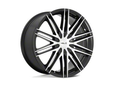 HELO HE880 Gloss Black Machined Face Wheel; 17x7.5; 42mm Offset (05-09 Mustang GT, V6)