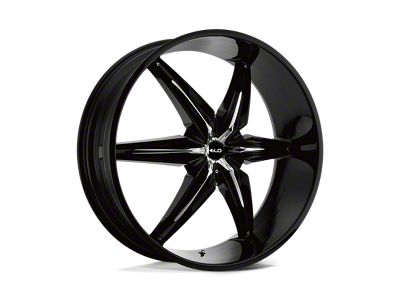 HELO HE866 Gloss Black with Removable Chrome Accents Wheel; 24x9.5 (06-10 Charger)