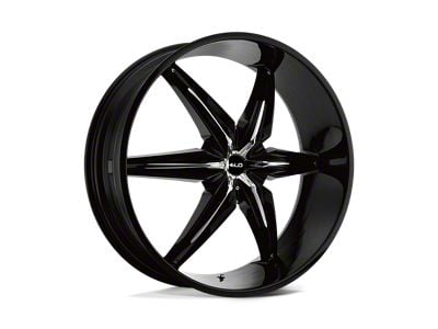 HELO HE866 Gloss Black with Removable Chrome Accents Wheel; 22x9.5 (10-15 Camaro)