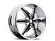 HELO HE866 Chrome with Gloss Black Accents Wheel; 22x9.5 (16-24 Camaro, Excluding SS w/ 6-Piston Front Calipers & ZL1)