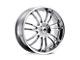 HELO HE845 Chrome Wheel; 17x7.5 (08-23 Challenger w/o Brembo Brakes)