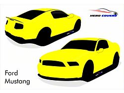 Hero Covers Silhouette Indoor Car Cover; Yellow (05-14 Mustang)