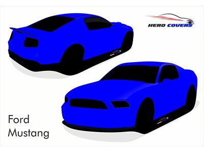 Hero Covers Silhoutte Indoor Car Cover; Blue (15-23 Mustang)