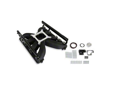 Holley GEN III HEMI Single Plane Intake Manifold; Black (09-23 V8 HEMI Charger, Excluding 6.2L)