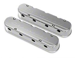 Holley Chevrolet Script Valve Covers; Polished (97-13 Corvette C5 & C6, Excluding ZR1)