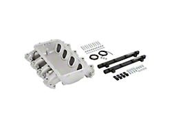 Holley EFI Lo-Ram Intake Manifold Base and Port Injection Fuel Rails; Satin (16-24 Camaro LT1, SS)