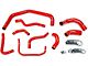 HPS Silicone Radiator Coolant Hose Kit; Red (03-04 Mustang Cobra)