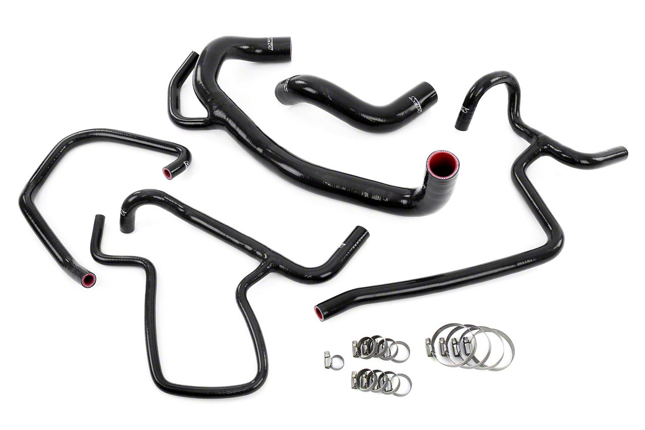 HPS Challenger Silicone Radiator and Heater Coolant Hose Kit; Black 57 ...