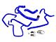 HPS Silicone Radiator and Heater Coolant Hose Kit; Blue (11-14 6.4L HEMI Challenger)