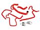 HPS Silicone Radiator and Heater Coolant Hose Kit; Red (11-14 6.4L HEMI Challenger)