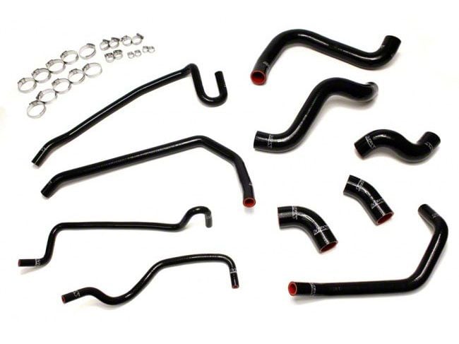 HPS Mustang Silicone Radiator and Heater Coolant Hose Kit; Black 57 ...