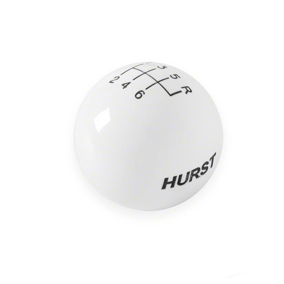 Hurst 6-Speed Shift Knob; White (93-02 5.7L Camaro)