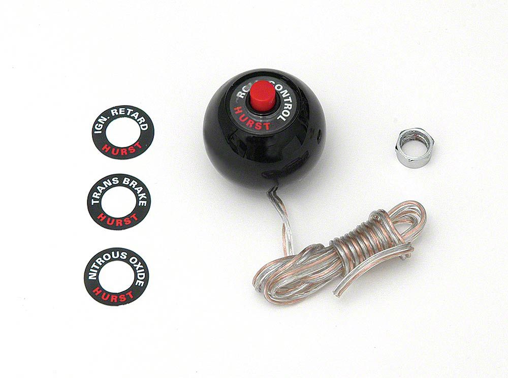 Hurst Shift Knob with Switch; Black (Universal; Some Adaptation May Be  Required)