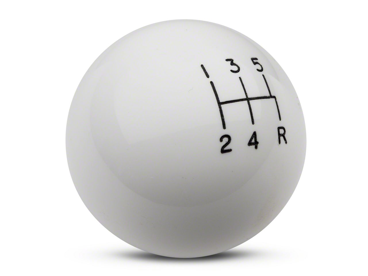 Hurst Mustang Classic 5-Speed Shift Knob; White 1630014 (79-04 Mustang,  Excluding 03-04 Cobra) - Free Shipping