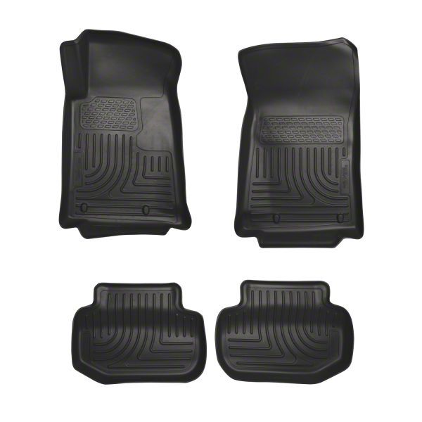 Husky Liners WeatherBeater Front and Second Seat Floor Liners; Black (10-15 Camaro)