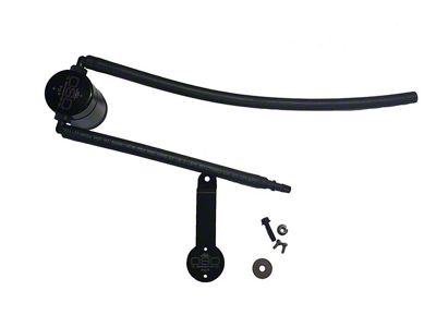 J&L 3.0 Oil Separator; Black Anodized; Passenger Side (86-93 5.0L Mustang)