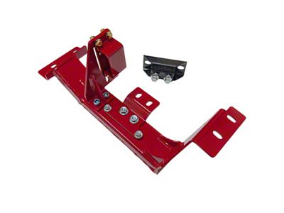 J&M 4L60/4L70 Transmission Crossmember with Torque Arm Relocation Bracket; Red (98-02 Camaro)