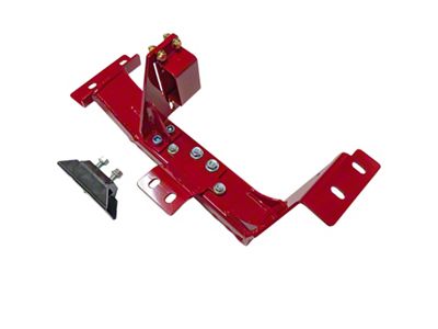 J&M 4L80/4L85 Transmission Crossmember with Torque Arm Relocation Bracket; Red (98-02 Camaro)