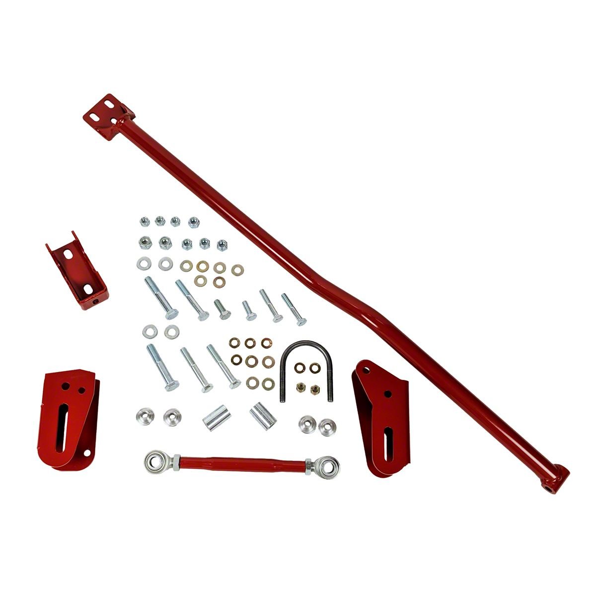 J&M Camaro Height Adjustable Panhard Bar Relocation Kit; Red 20246R (93 ...