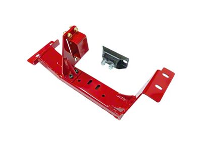 J&M T56 Transmission Crossmember with Torque Arm Relocation Bracket; Red (98-02 Camaro)