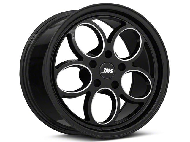 JMS Savage Series Black Clear with Diamond Cut Wheel; Rear Only; 17x10 (06-10 RWD Charger)