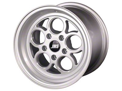 JMS Savage Series Silver Clear with Diamond Cut Wheel; Rear Only; 15x10 (11-23 RWD Charger, Excluding SRT Hellcat)