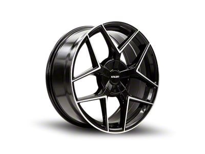 Kalon Falcon Gloss Black with Machined Face Wheel; 18x8; 40mm Offset (05-09 Mustang)