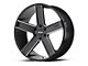 KMC Duece Satin Black Milled Wheel; 20x8.5 (08-23 RWD Challenger, Excluding Widebody)