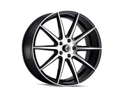 Kraze Cosmos Gloss Black Machined Wheel; 17x8 (05-09 Mustang GT, V6)