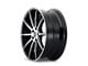 Kraze Cosmos Gloss Black Machined Wheel; 17x8 (05-09 Mustang GT, V6)