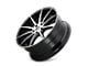 Kraze Cosmos Gloss Black Machined Wheel; 17x8 (05-09 Mustang GT, V6)