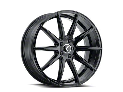 Kraze Cosmos Gloss Black Wheel; 17x8 (05-09 Mustang GT, V6)