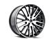 Kraze Double Down Gloss Black Machined Wheel; 17x8 (05-09 Mustang GT, V6)