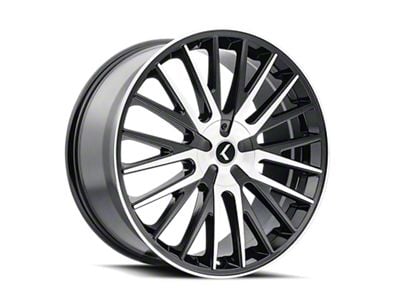 Kraze Double Down Gloss Black Machined Wheel; 18x8 (05-09 Mustang GT, V6)