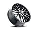 Kraze Double Down Gloss Black Machined Wheel; 22x8.5 (05-09 Mustang)