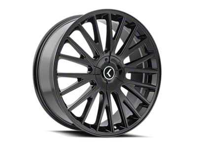 Kraze Double Down Gloss Black Wheel; 17x8 (05-09 Mustang GT, V6)