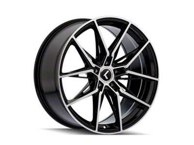 Kraze Evolve Gloss Black Machined Wheel; 20x9; 35mm Offset (05-09 Mustang)