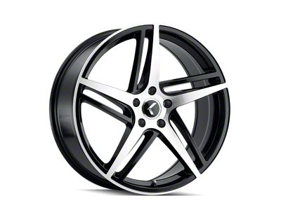 Kraze Milano Gloss Black Machined Wheel; 18x8; 40mm Offset (05-09 Mustang GT, V6)